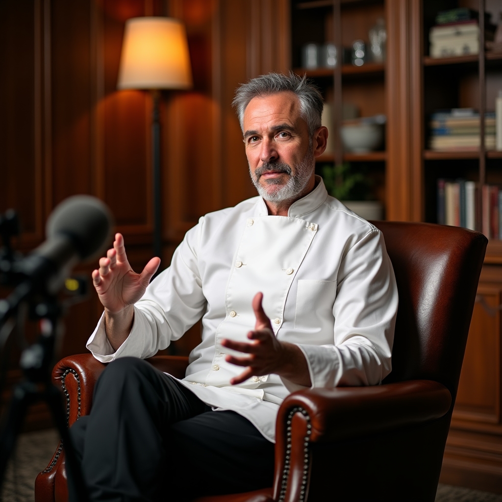 Entrevista grabada con un chef sobre el cierre de su restaurante